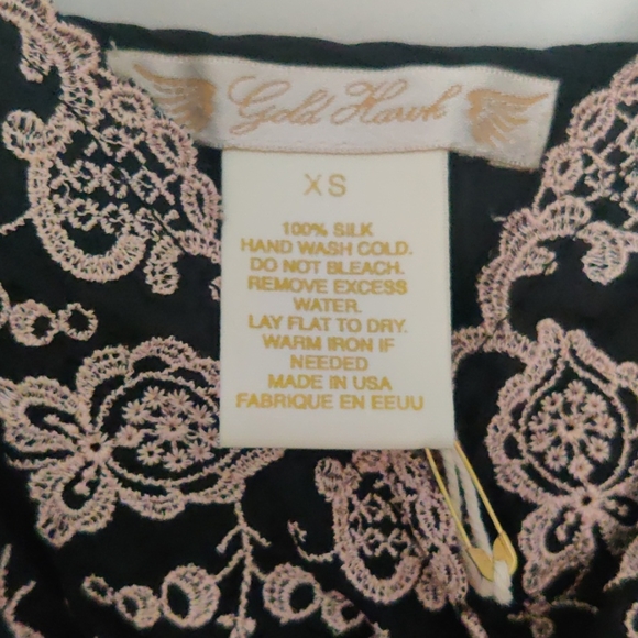 100% silk embroidery camisole black - Picture 3 of 7